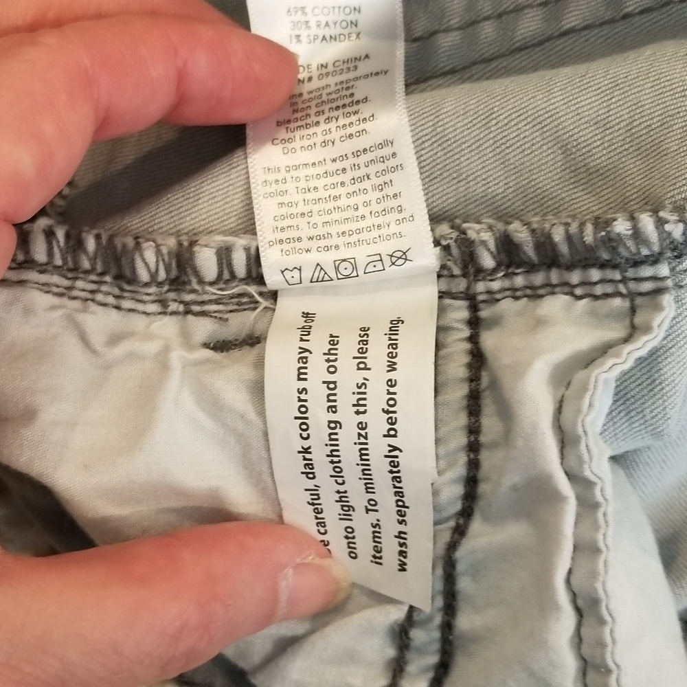 PACSUN Super Stretch Shortie Gray jean Shorts 25 - Picture 12 of 14